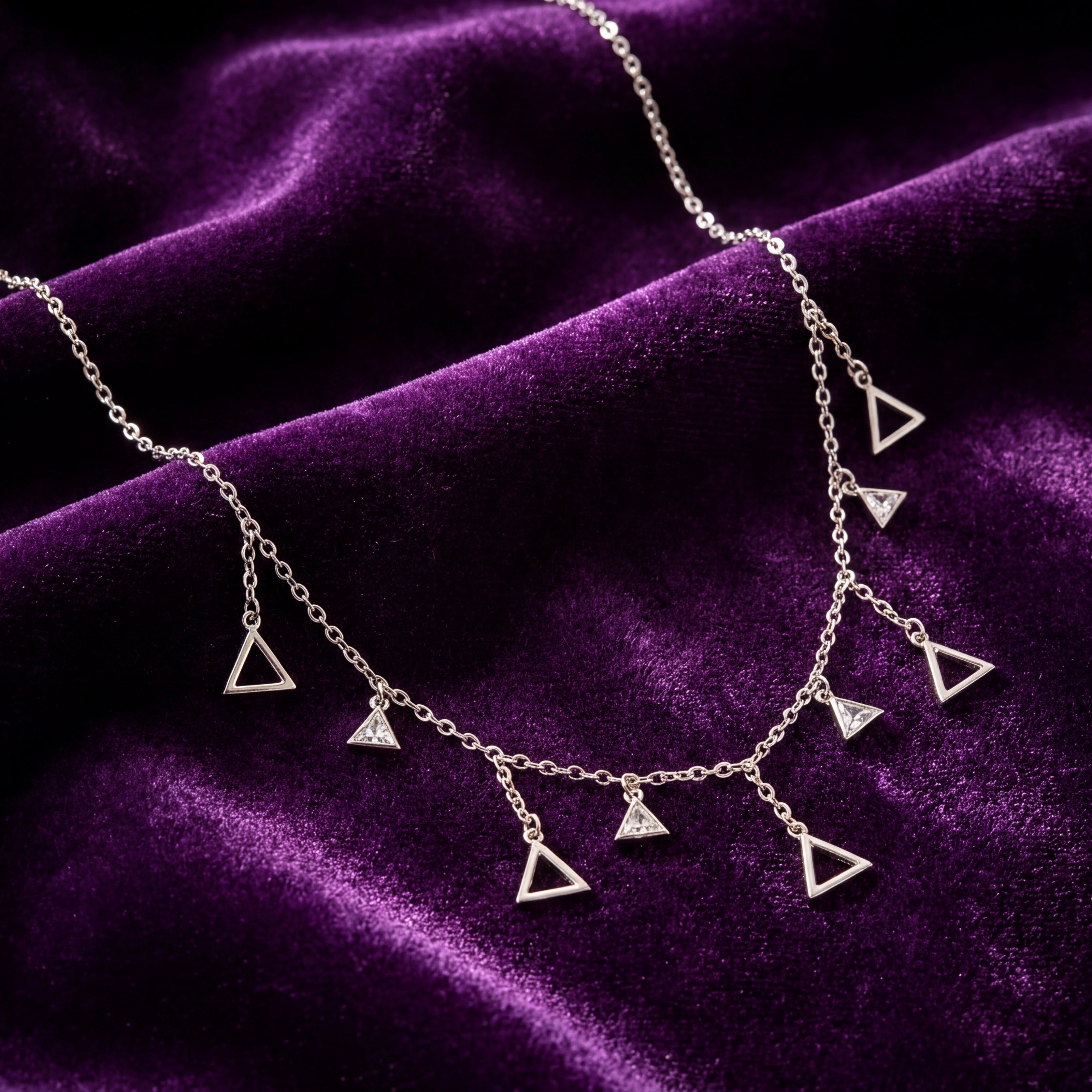 Triangle Charm Necklace — 3