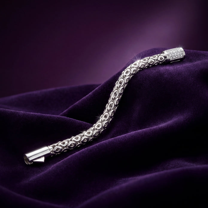 CZ Textured Bracelet — 3