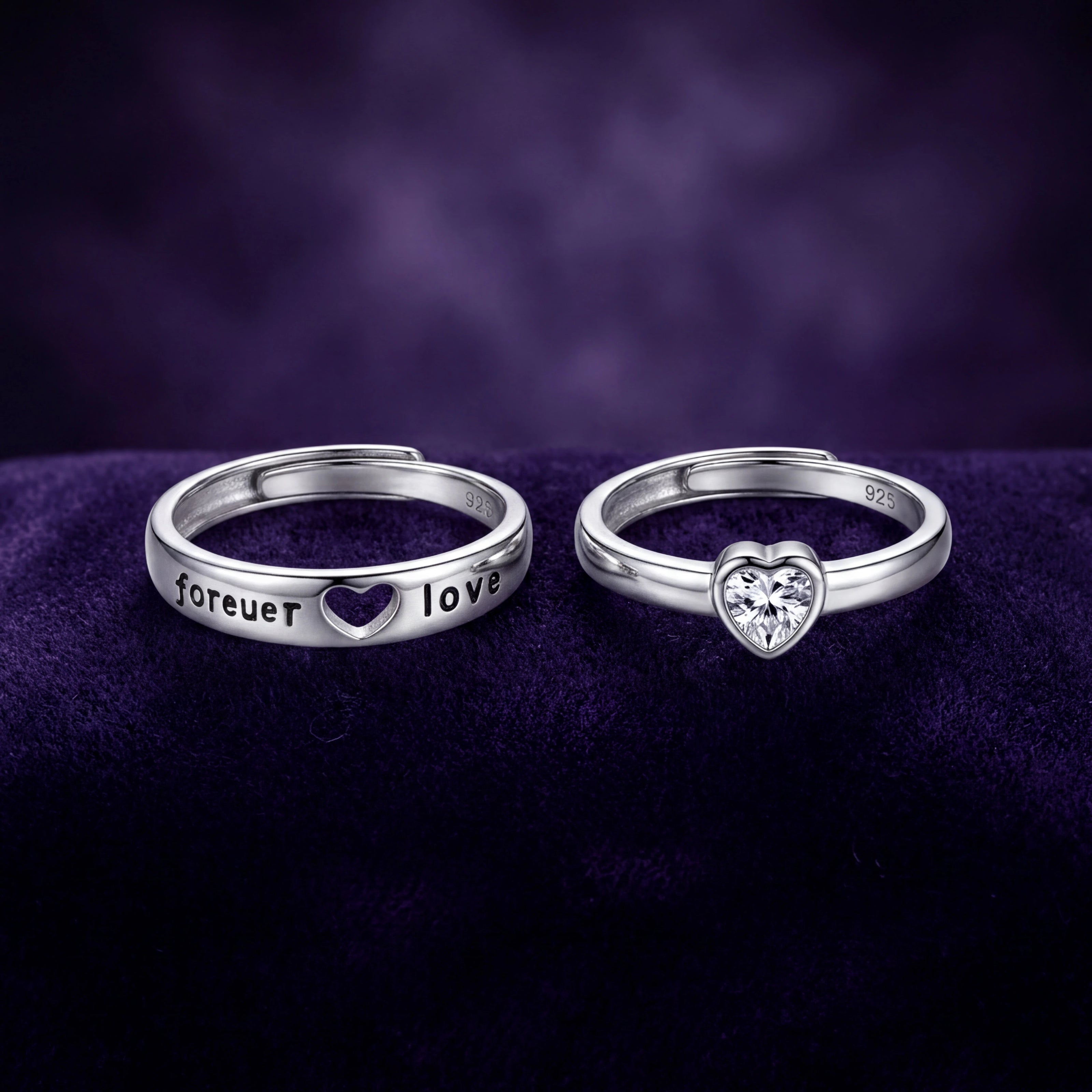 Heart Couple Rings — 3