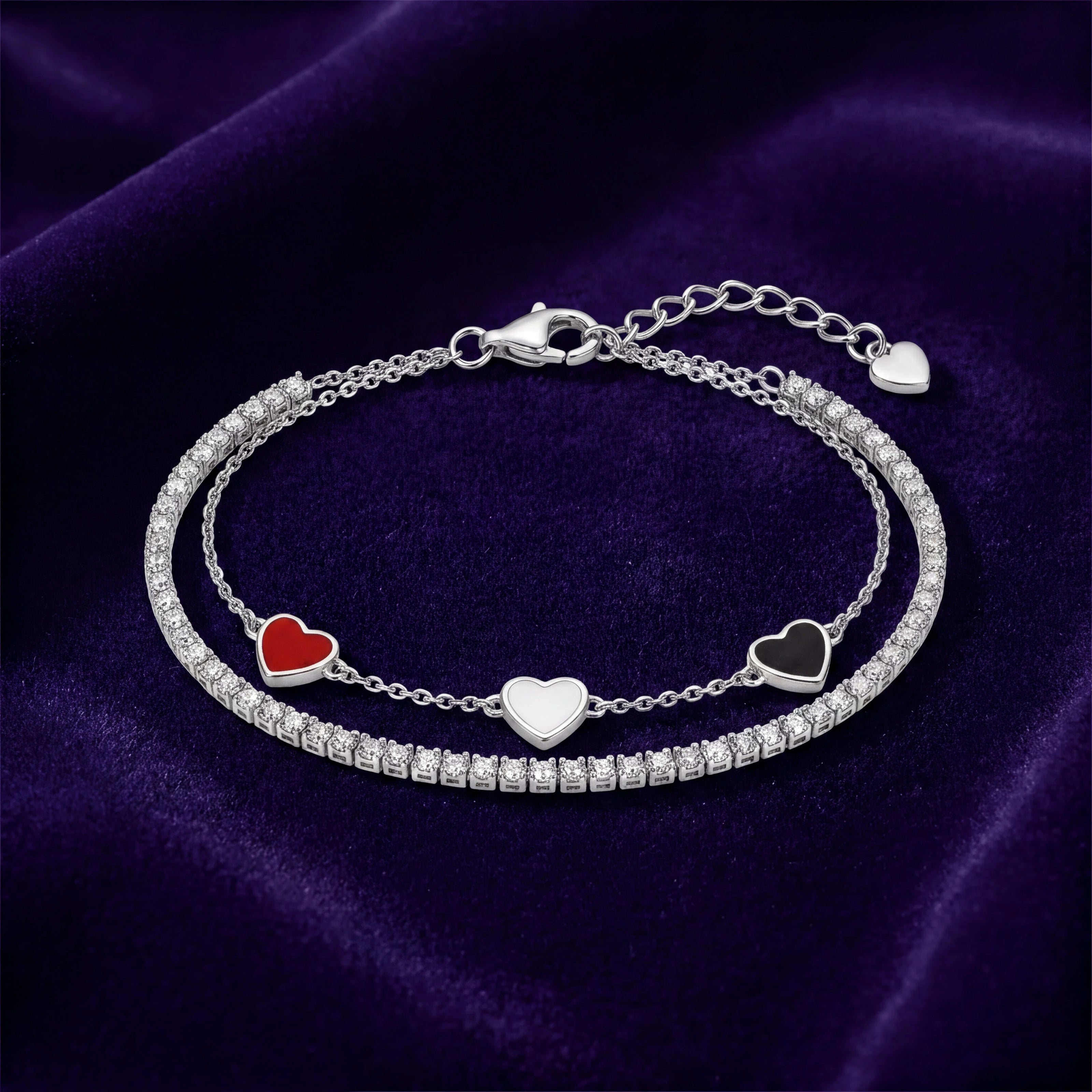 Dual-Row Heart Bracelet — 3