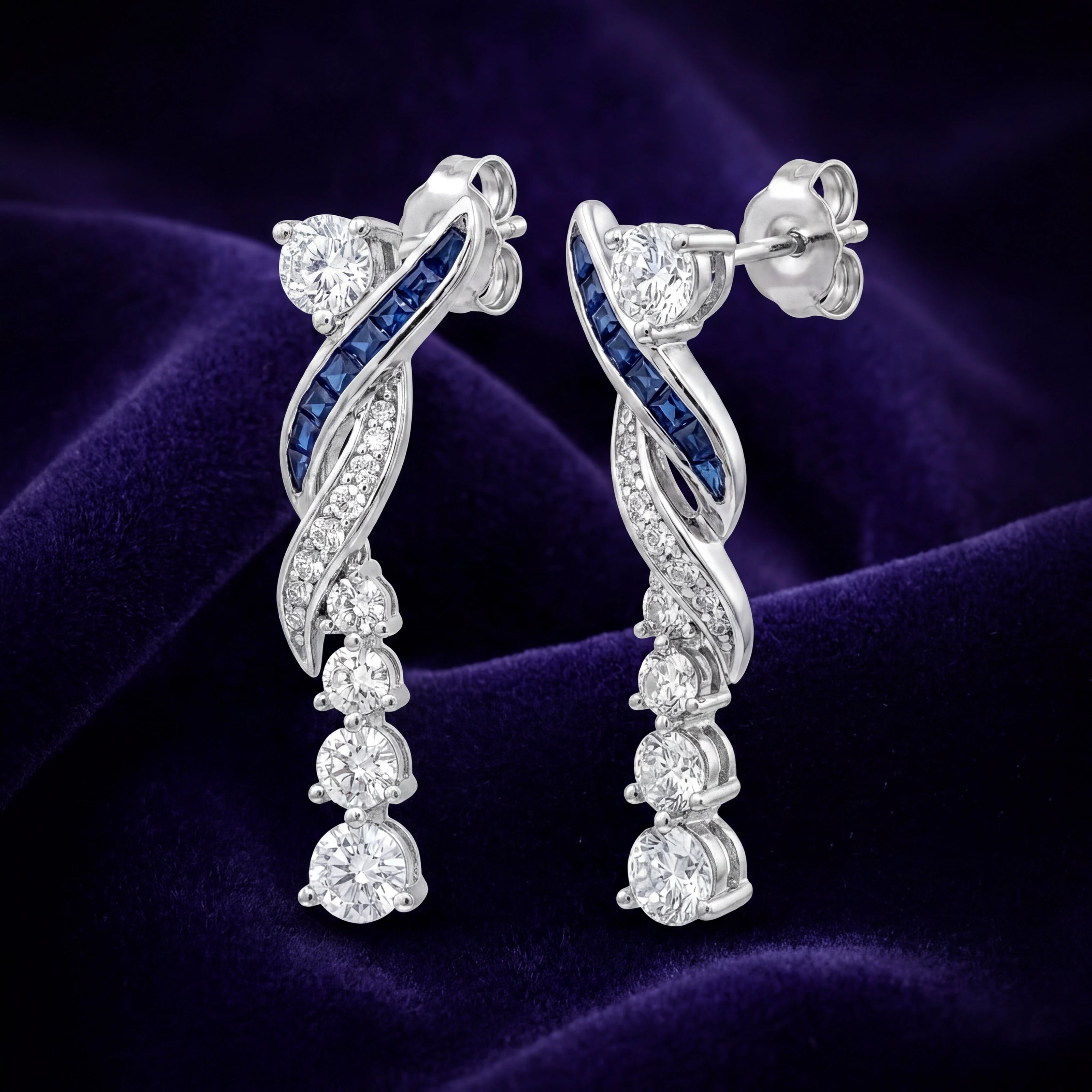 Sapphire Twist Drops — 3
