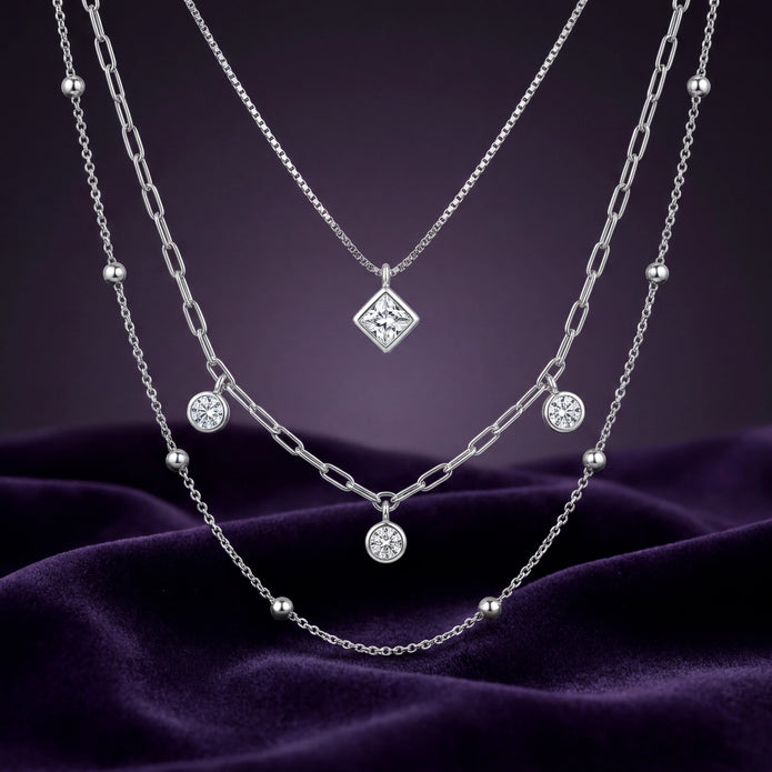Sparkle Layered Necklace — 3