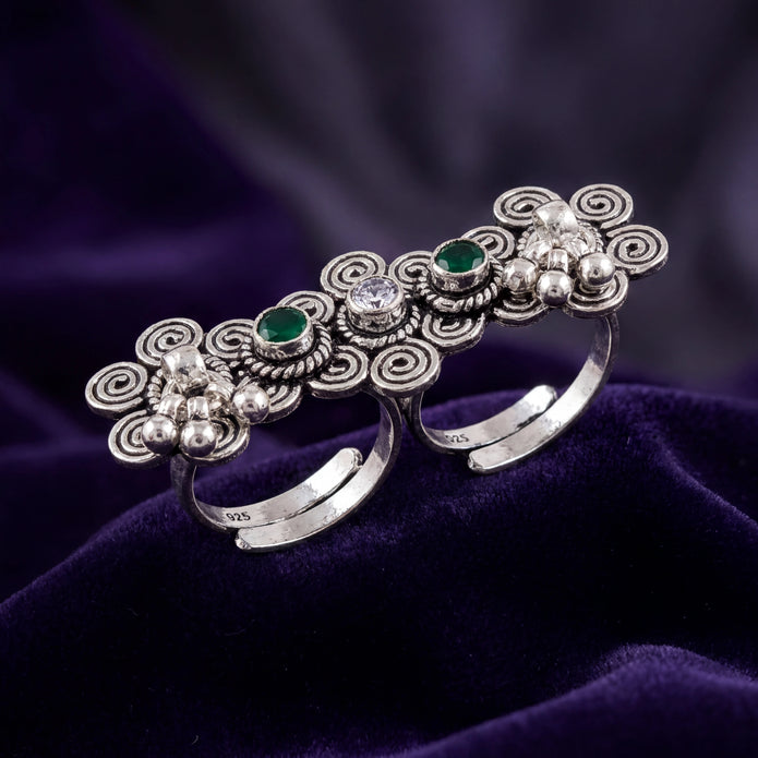 Vintage Scroll Double Ring — 3