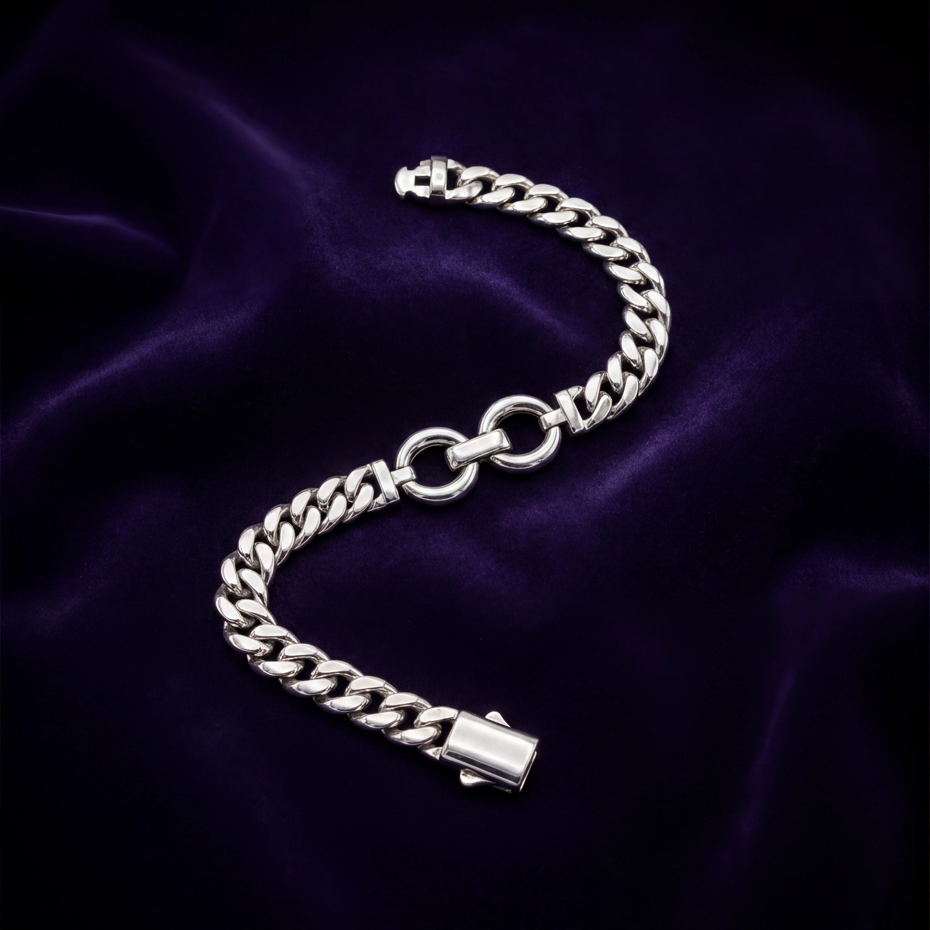 Curb Double Ring Bracelet — 3