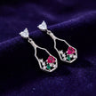 Ruby Heart Drop Earrings — 3