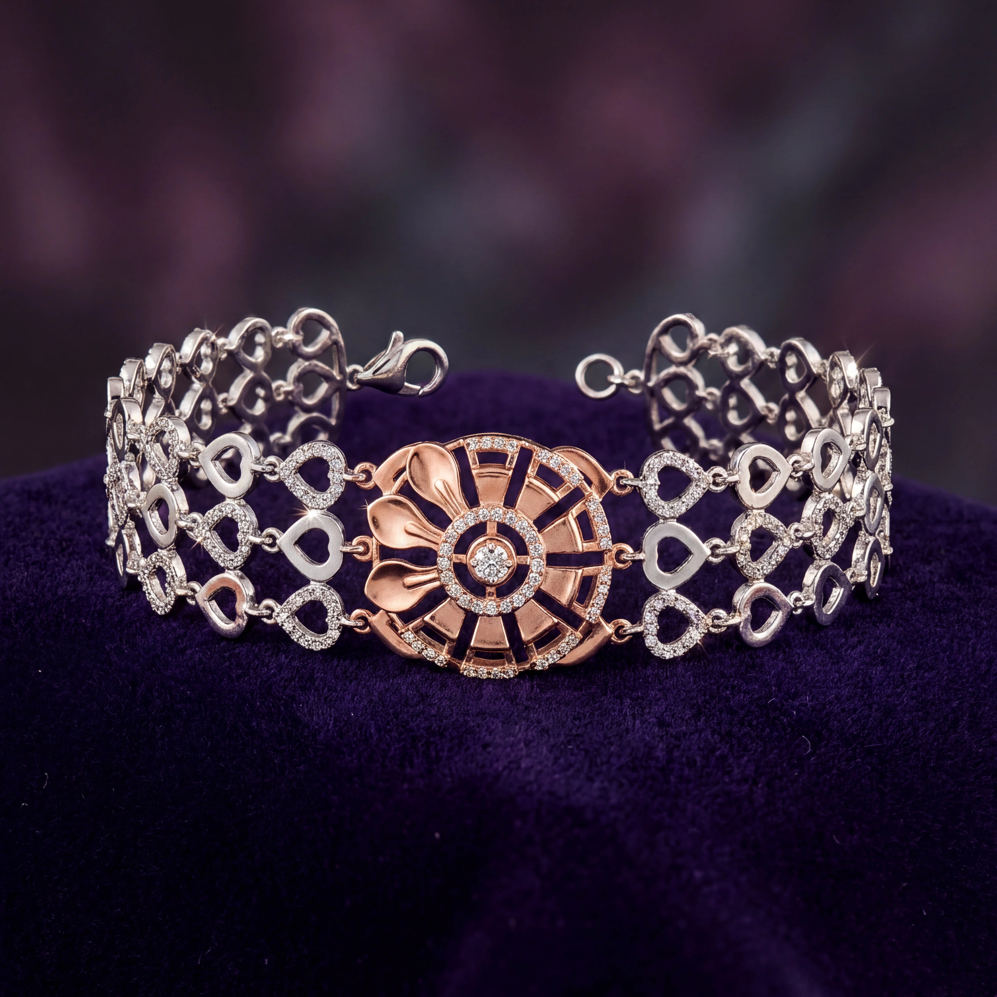 Two-Tone Floral Cuff — 3