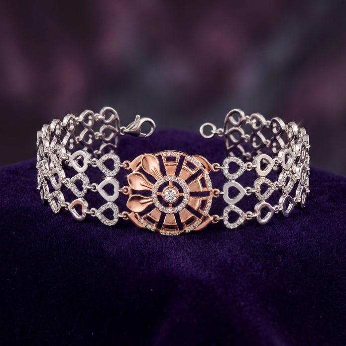 Two-Tone Floral Cuff — 3