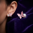 Pink Butterfly Studs — 3