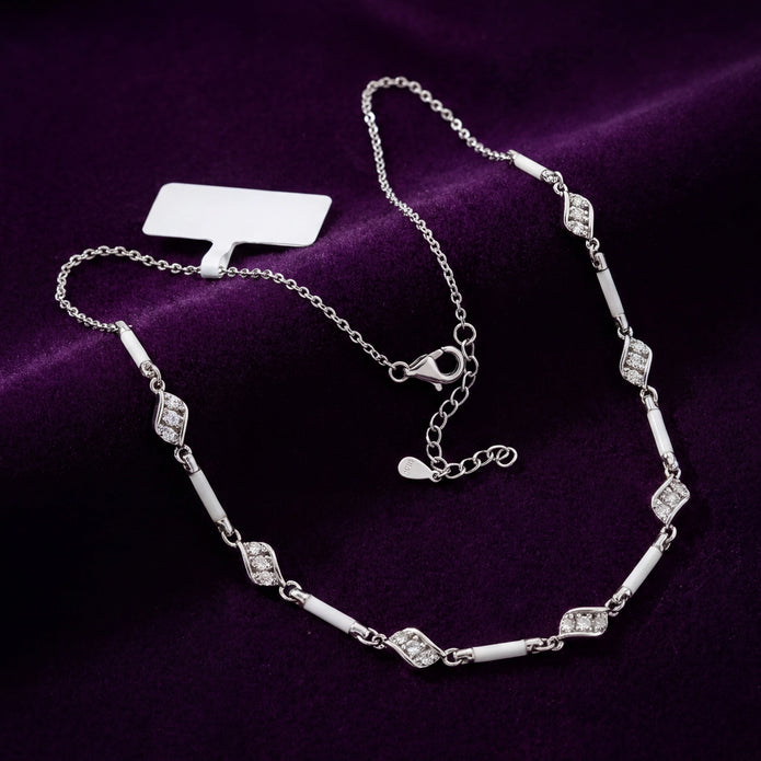 Enamel Wave Necklace — 3