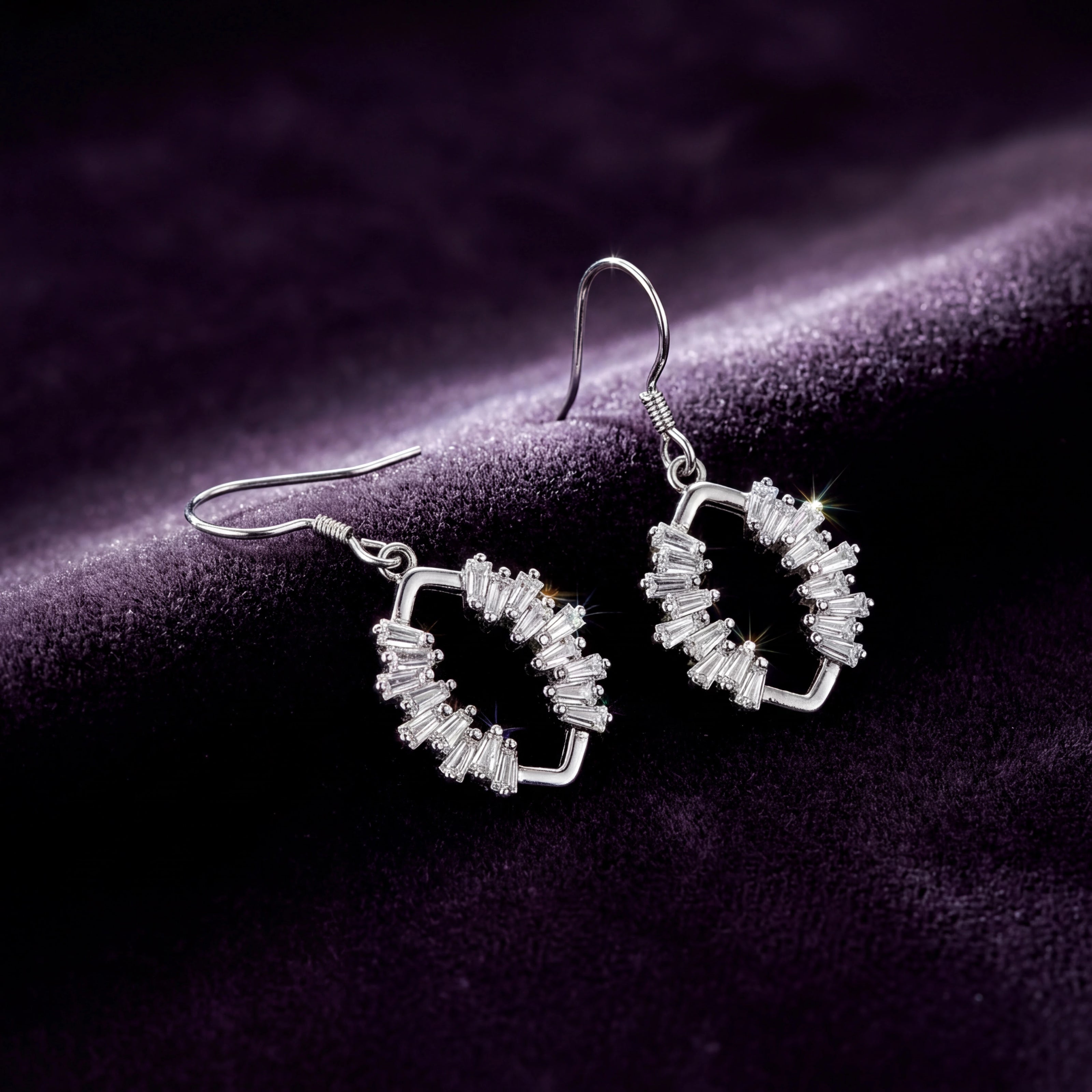 CZ Geo Drop Earrings — 3