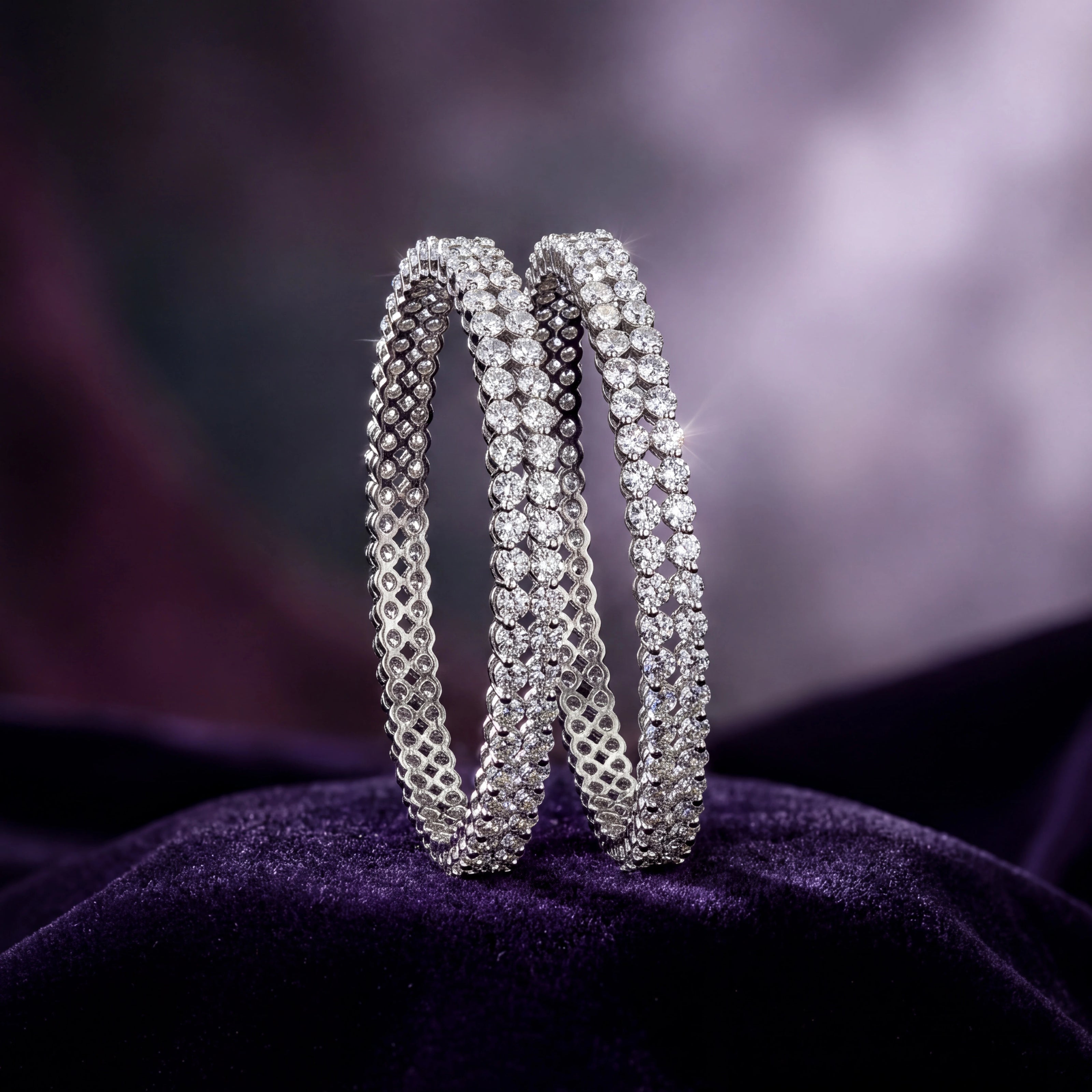 Double Row Sparkle Bangles — 3