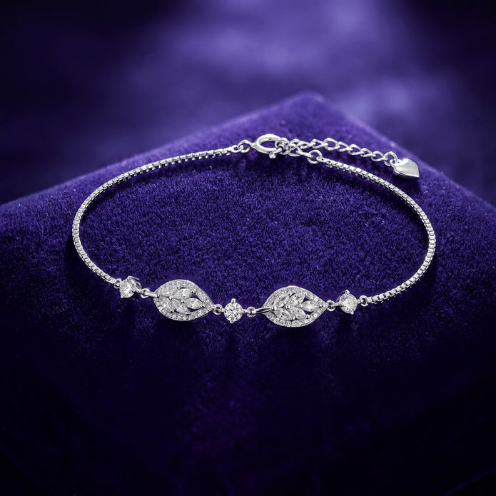 CZ Leaf Bracelet — 3