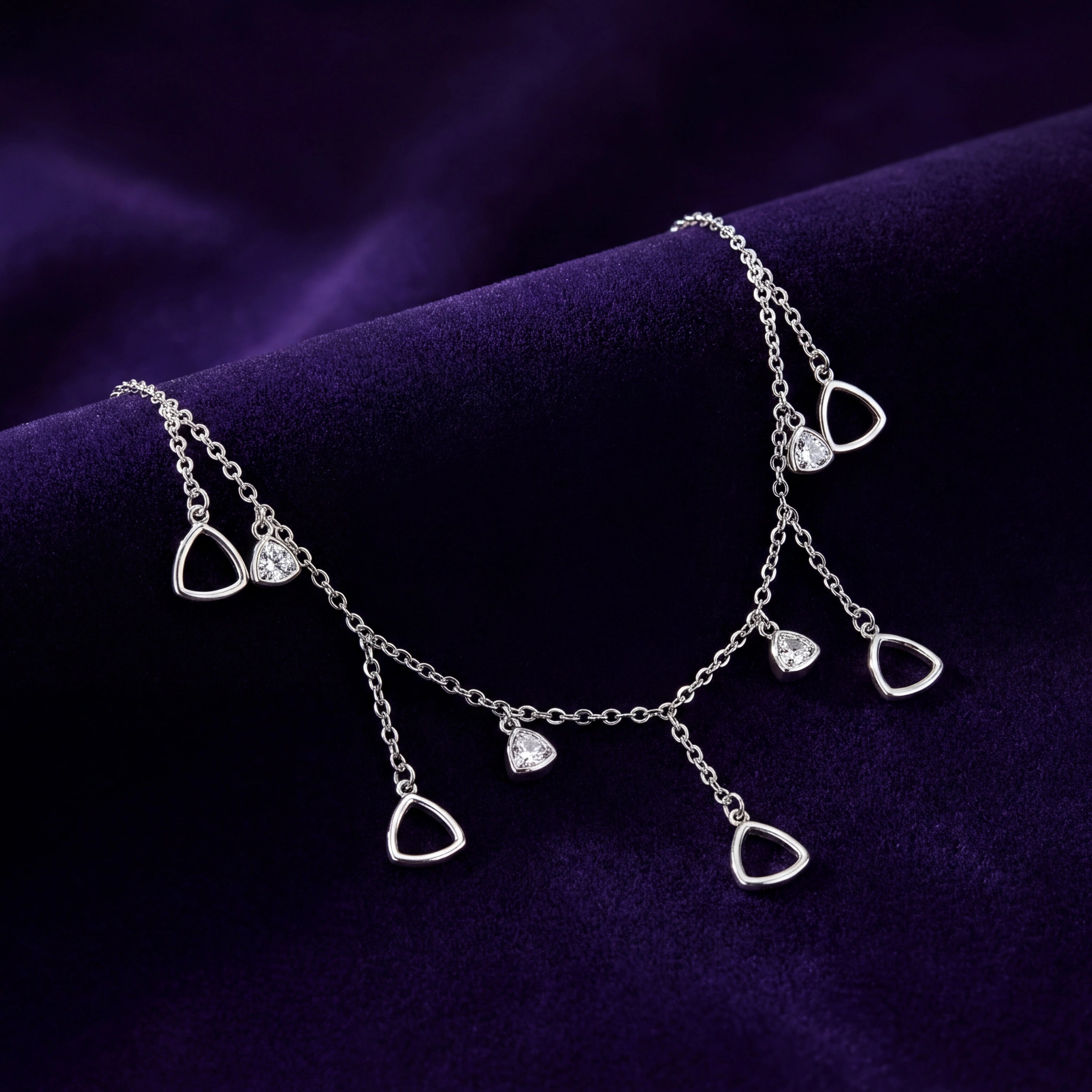 Triangle Drops Necklace — 3