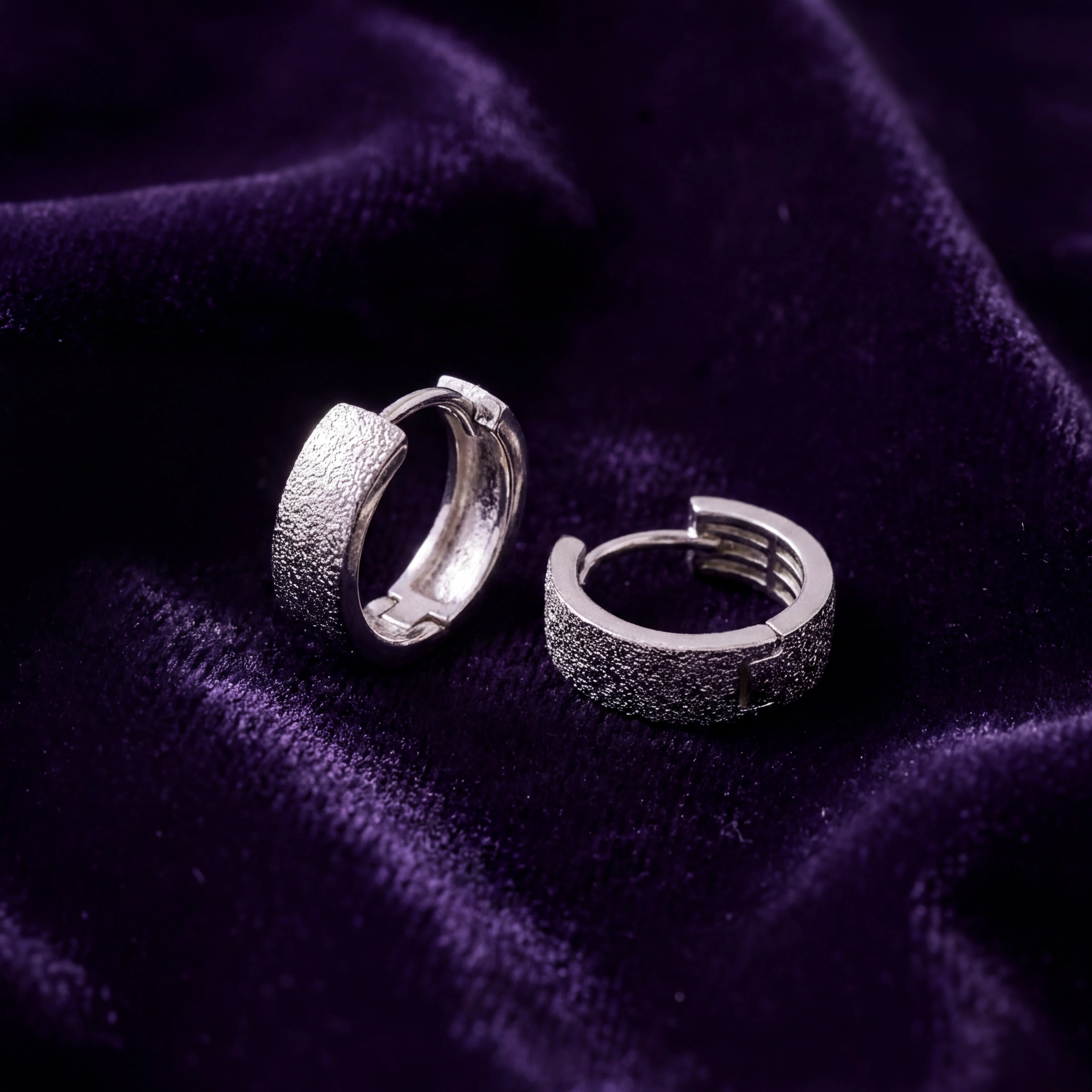 Textured Hoop Earrings — 3