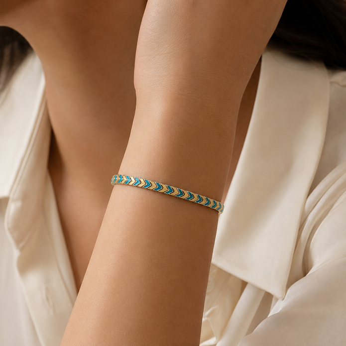 Turquoise Chevron Bracelet