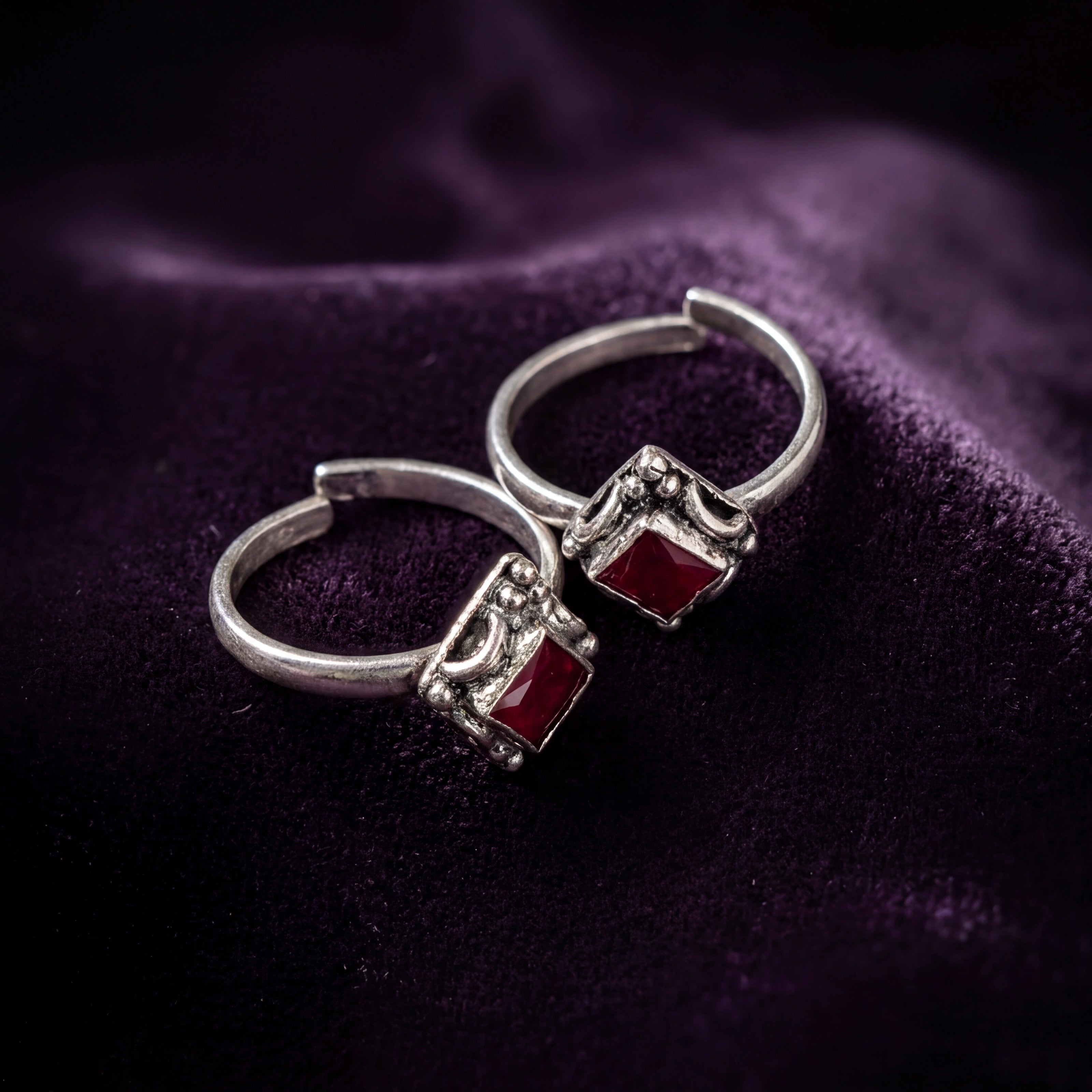 Ruby Vintage Toe Rings — 3