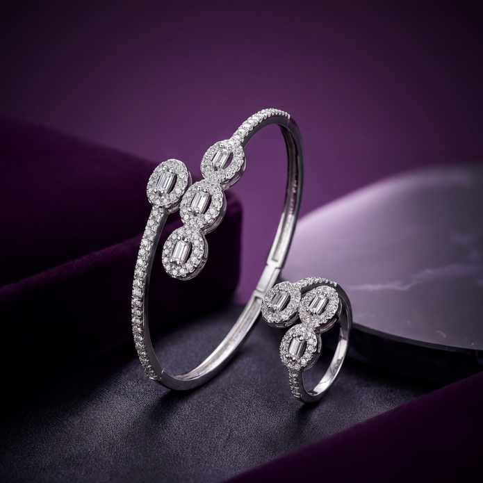 Triple Halo CZ Set — 3