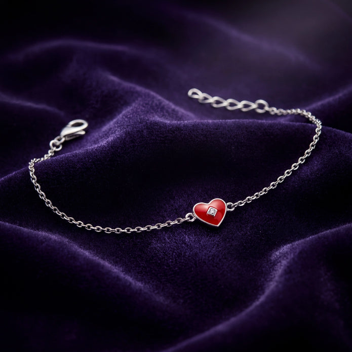 Red Heart Charm Bracelet — 3