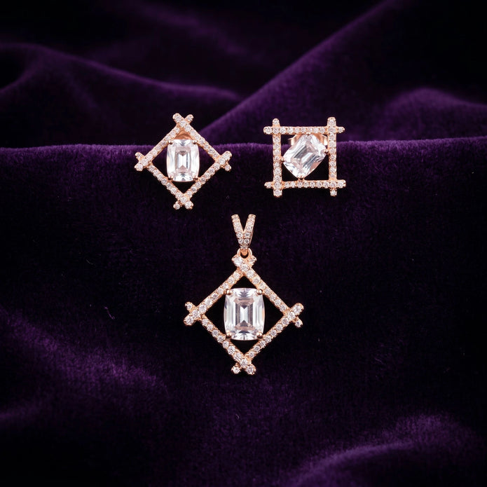 Radiant CZ Geometric Set — 3