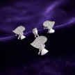 CZ Heart Pendant Set — 3