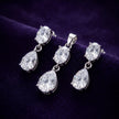 Oval Pear CZ Set — 3