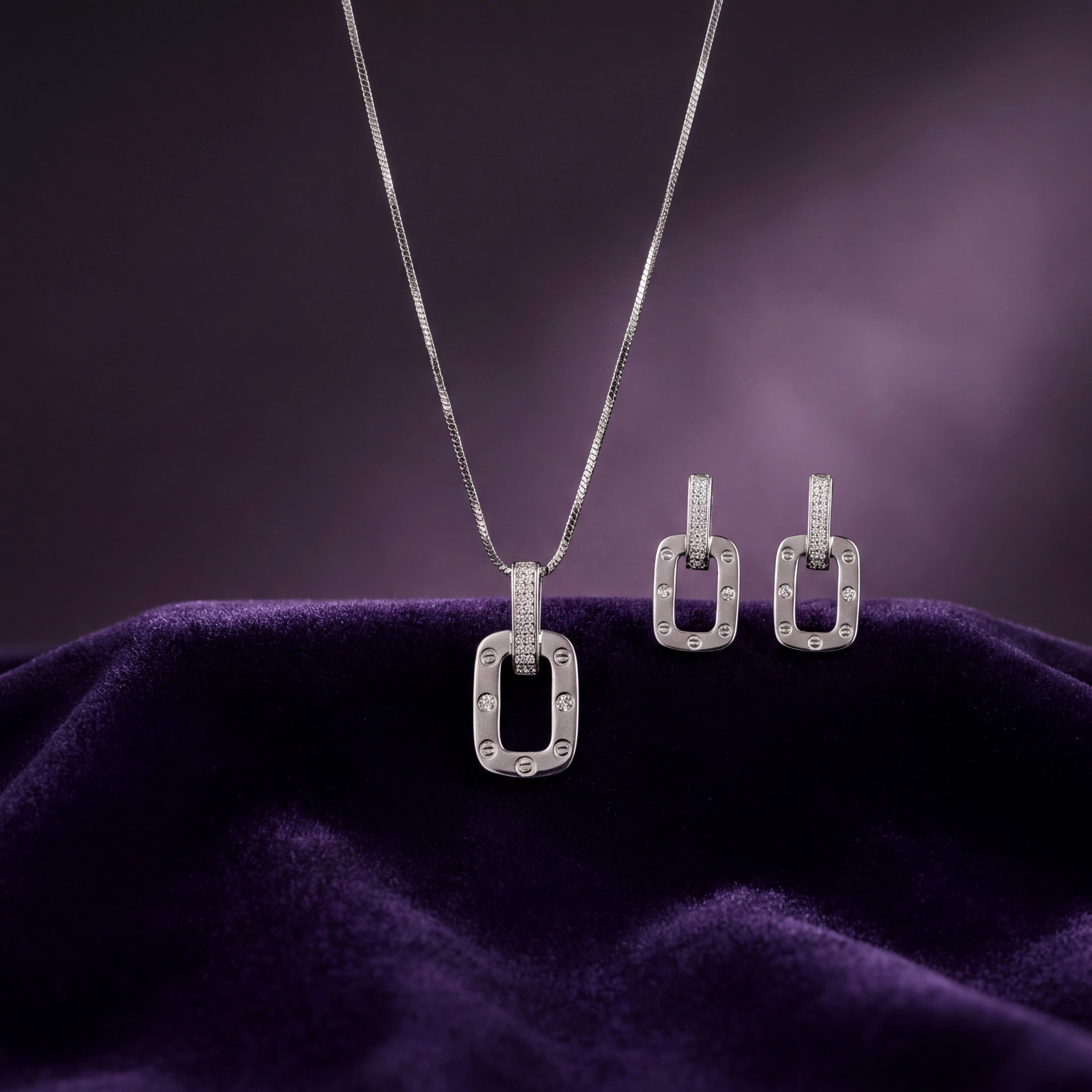Rectangle Link CZ Set — 3