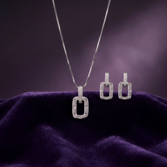 Rectangle Link CZ Set — 3