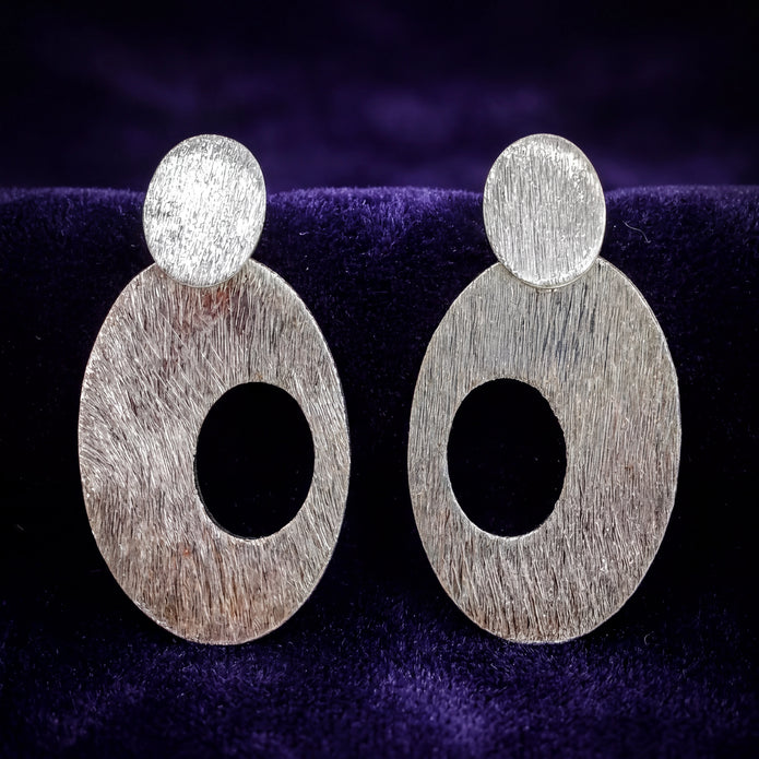 Textured Oval Studs — 3