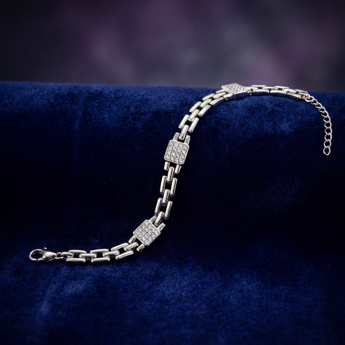 Pavé Squares Bracelet — 3