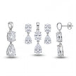 Oval Pear CZ Set — 4