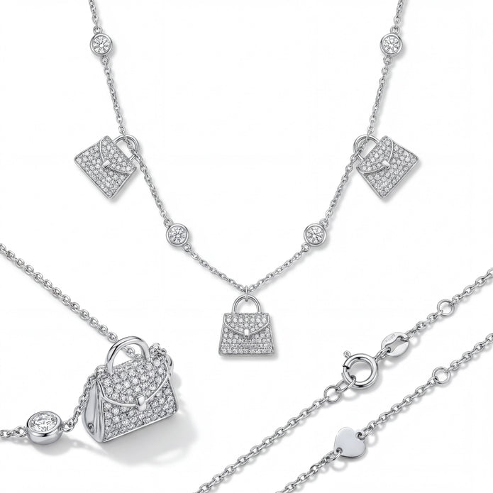 Sparkling Pouch Necklace — 4