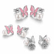 Pink Butterfly Studs
