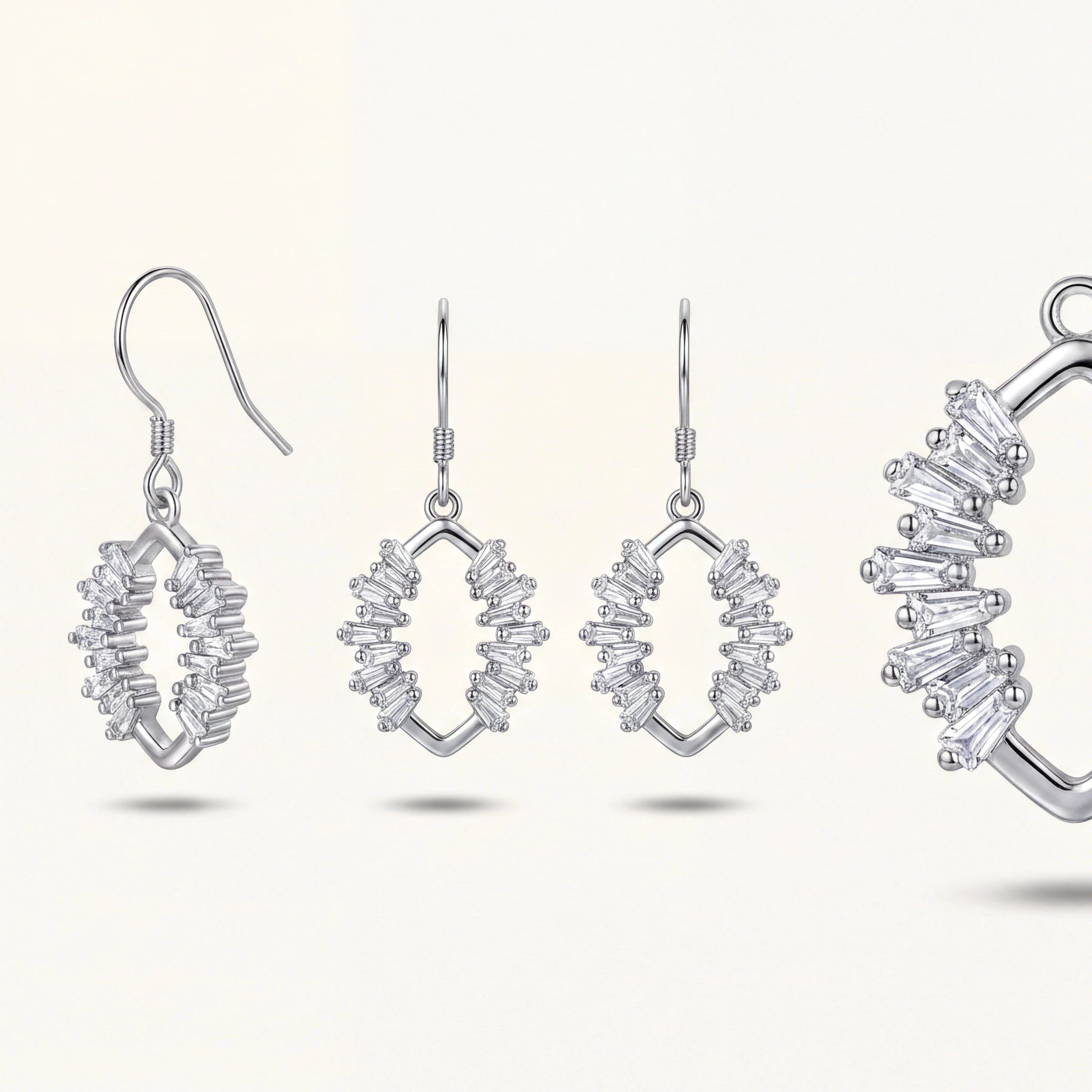CZ Geo Drop Earrings — 4