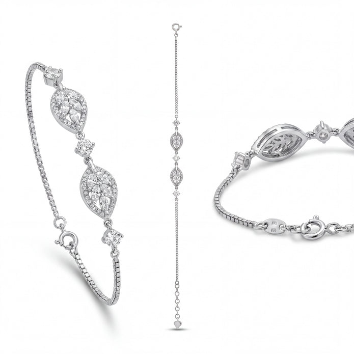 CZ Leaf Bracelet — 4