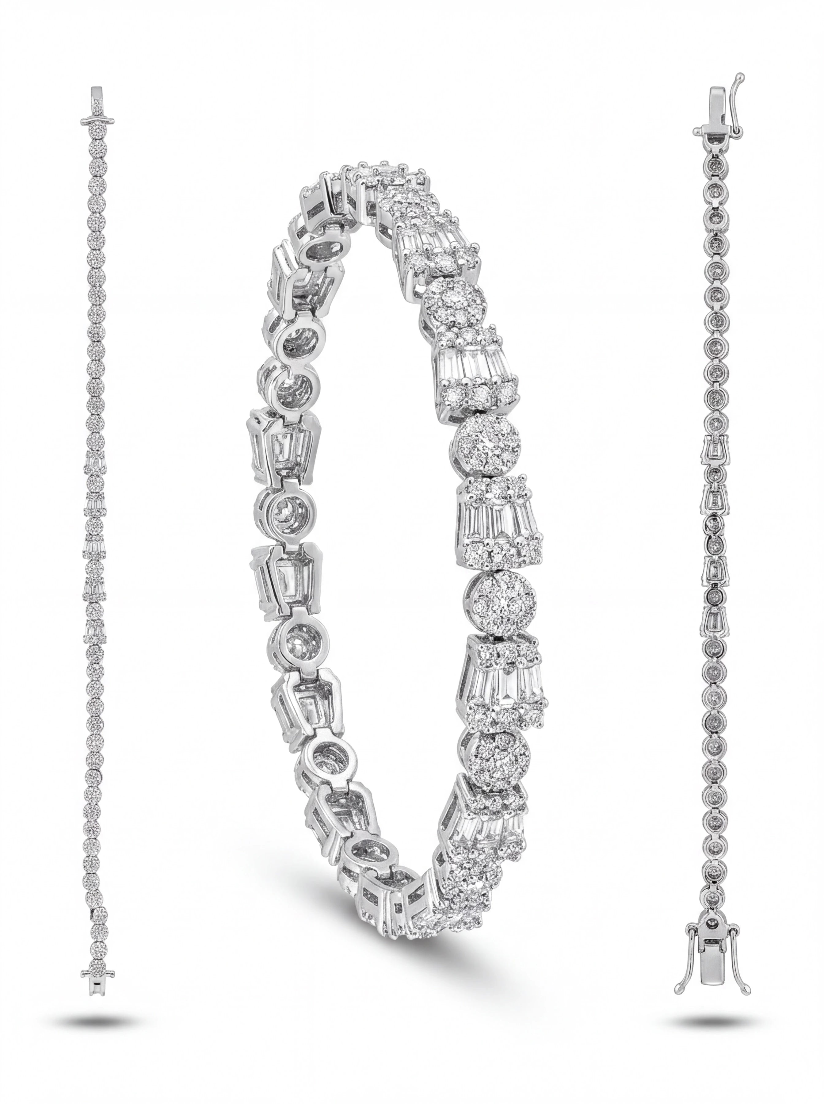 Mixed Cut CZ Bracelet — 4
