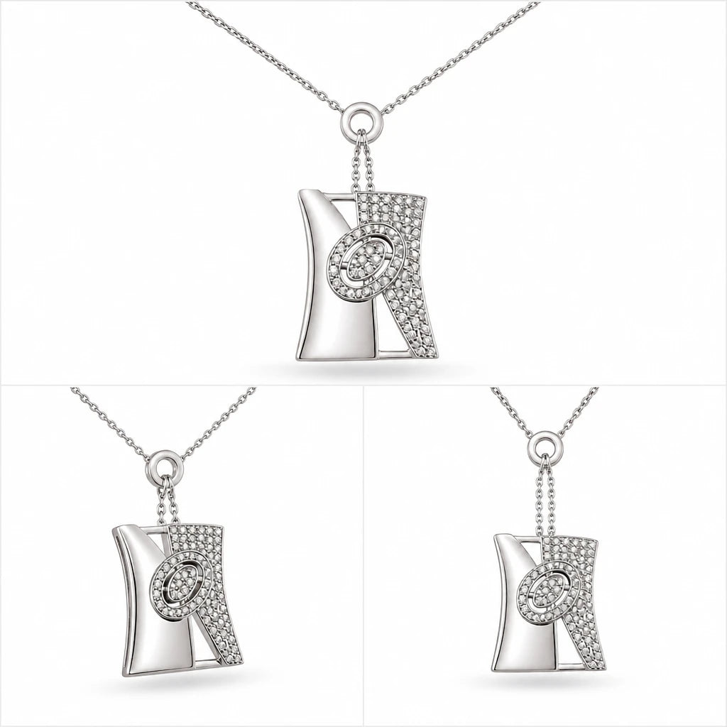 Dual Tone CZ Necklace
