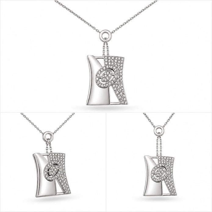 Dual Tone CZ Necklace