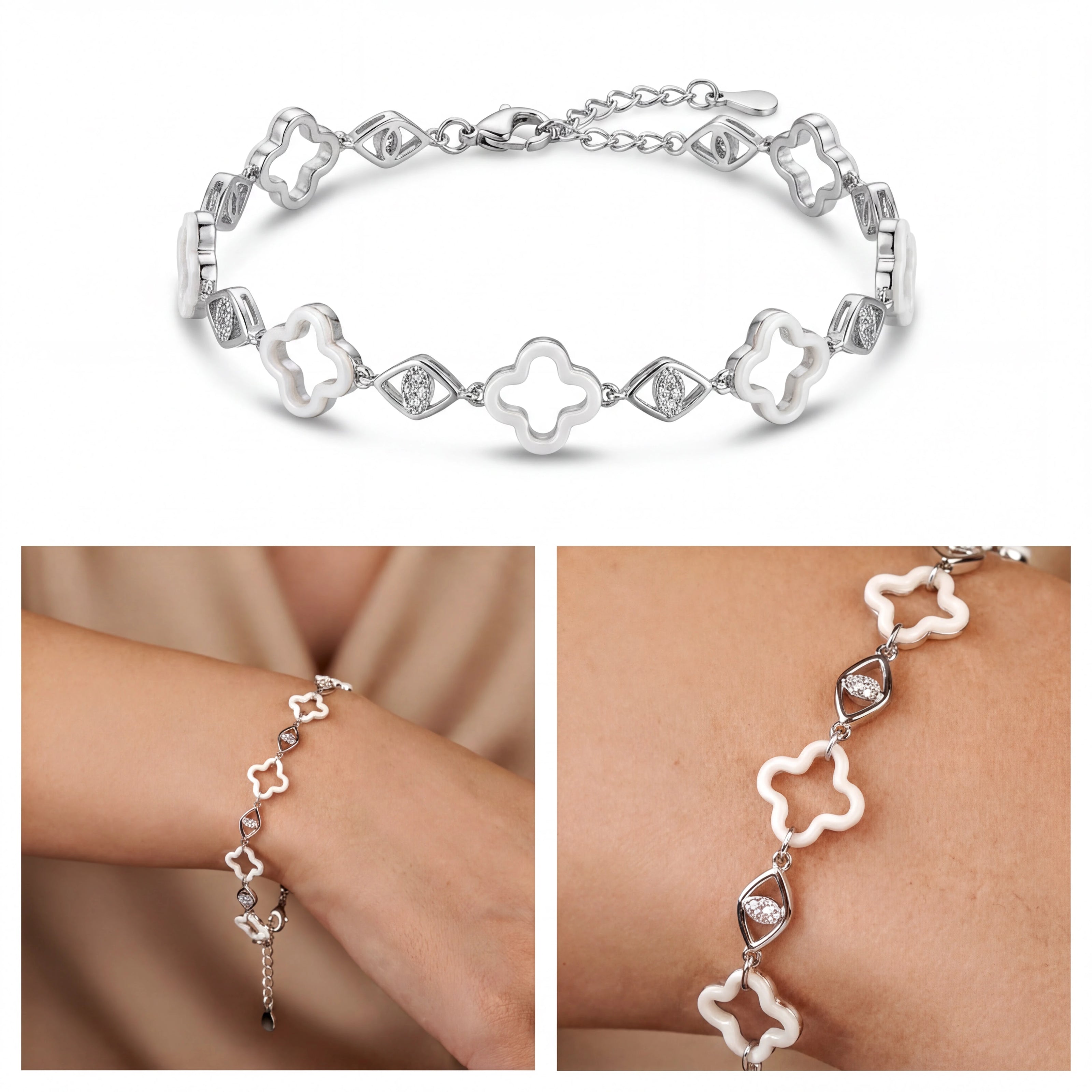 Clover CZ Bracelet — 4