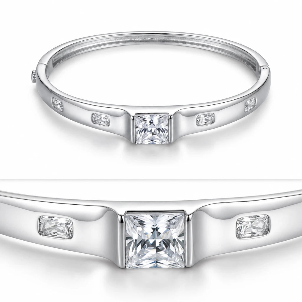 Square CZ Bangle