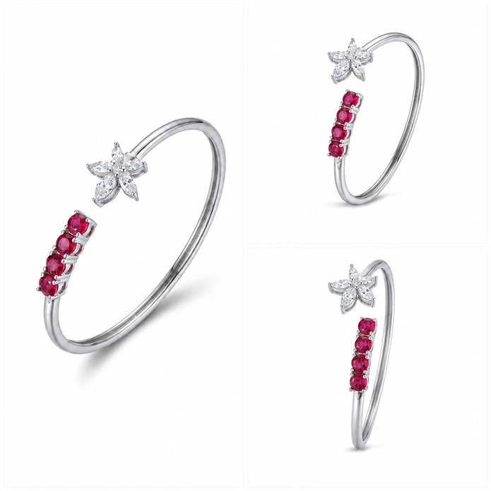 Floral Ruby Bangle