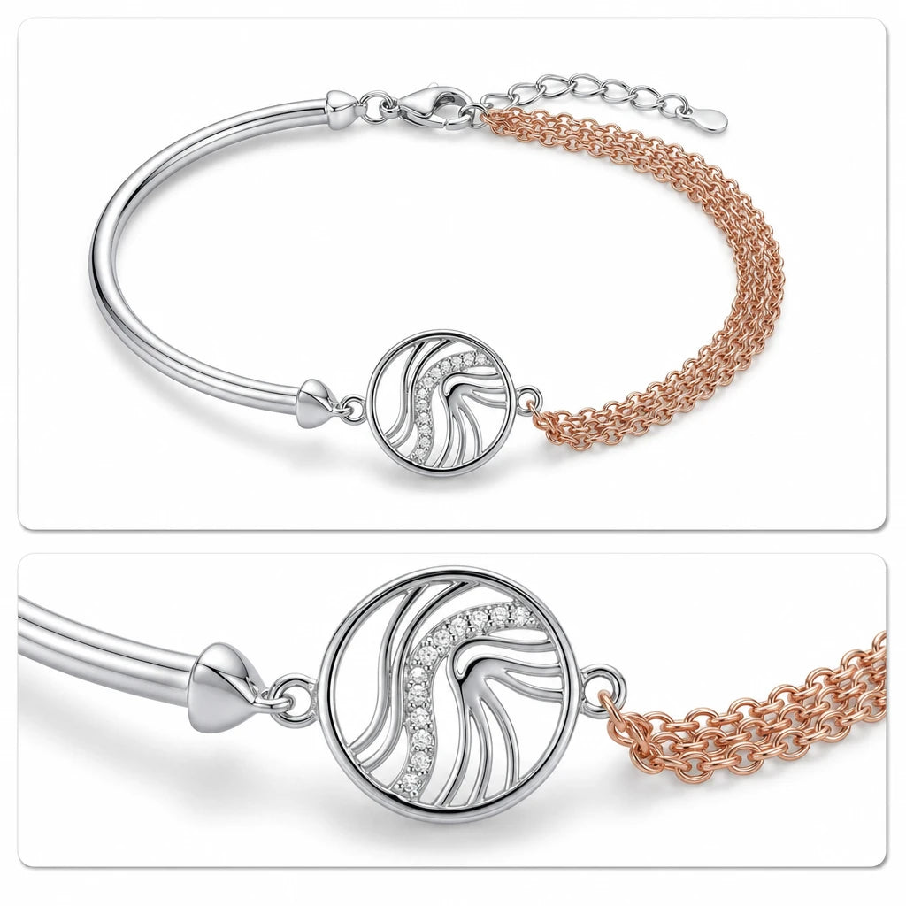 Wave Dual-Tone Bracelet