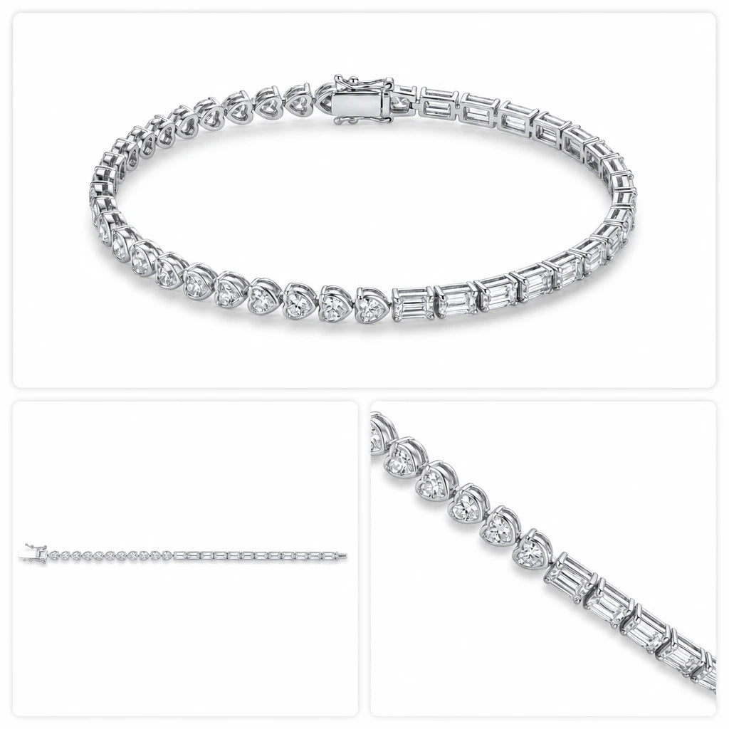 Heart Baguette Bracelet