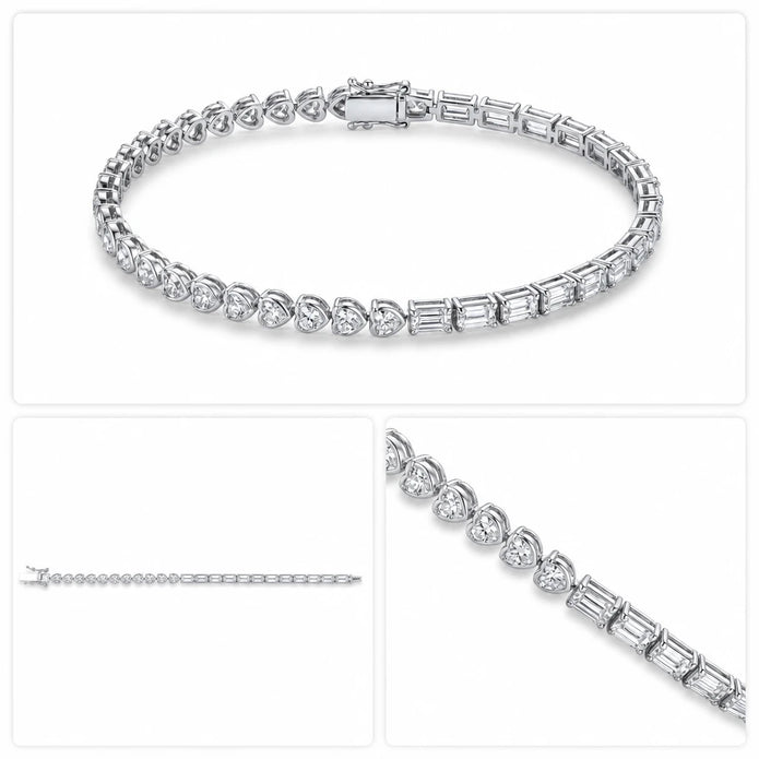 Heart Baguette Bracelet