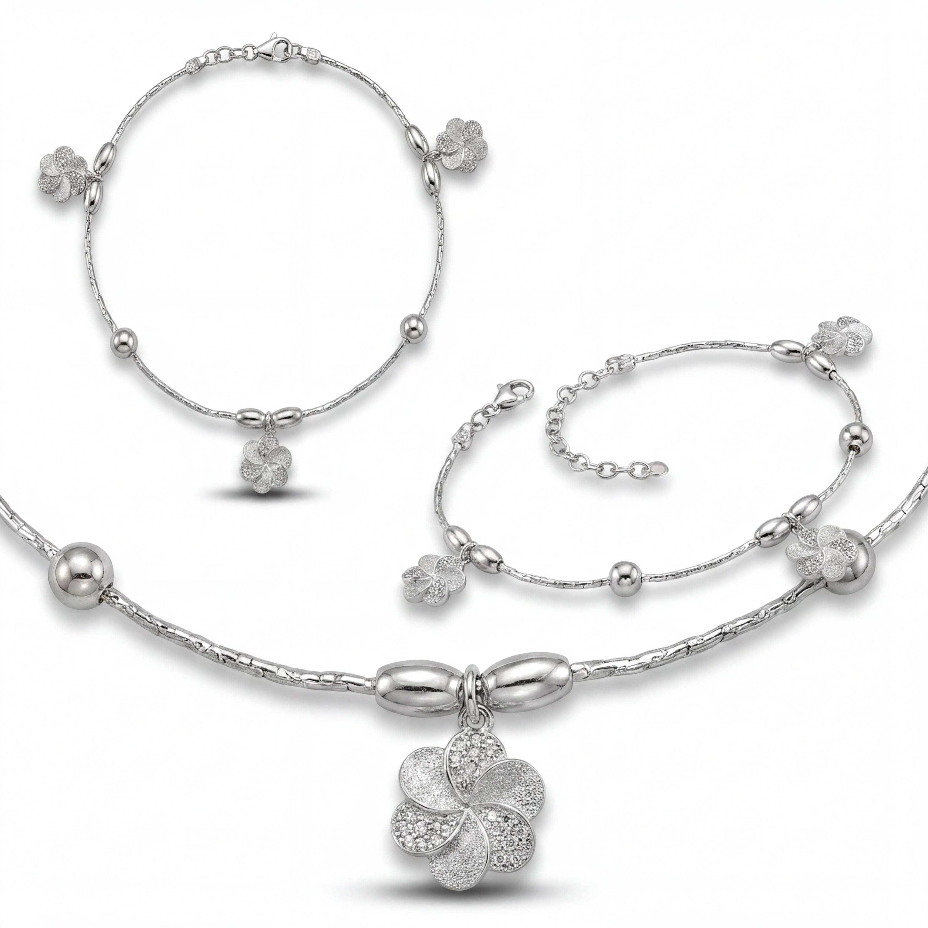 Floral Charm Anklet — 4