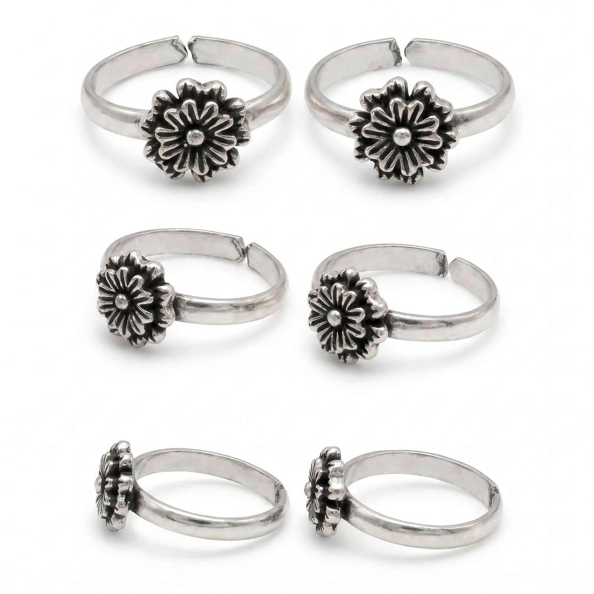 Floral Toe Ring