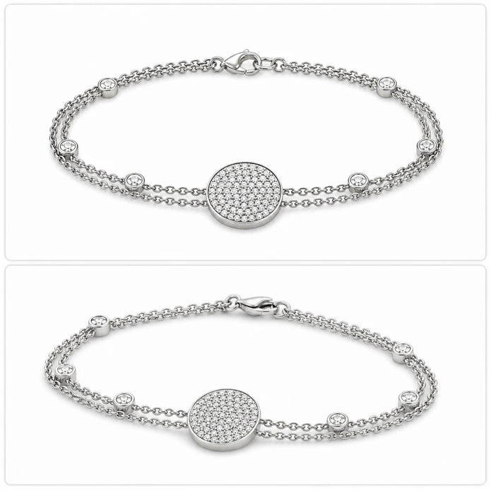 Pavé Disc Bracelet