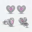 Pink Heart Sparkle Studs — 4