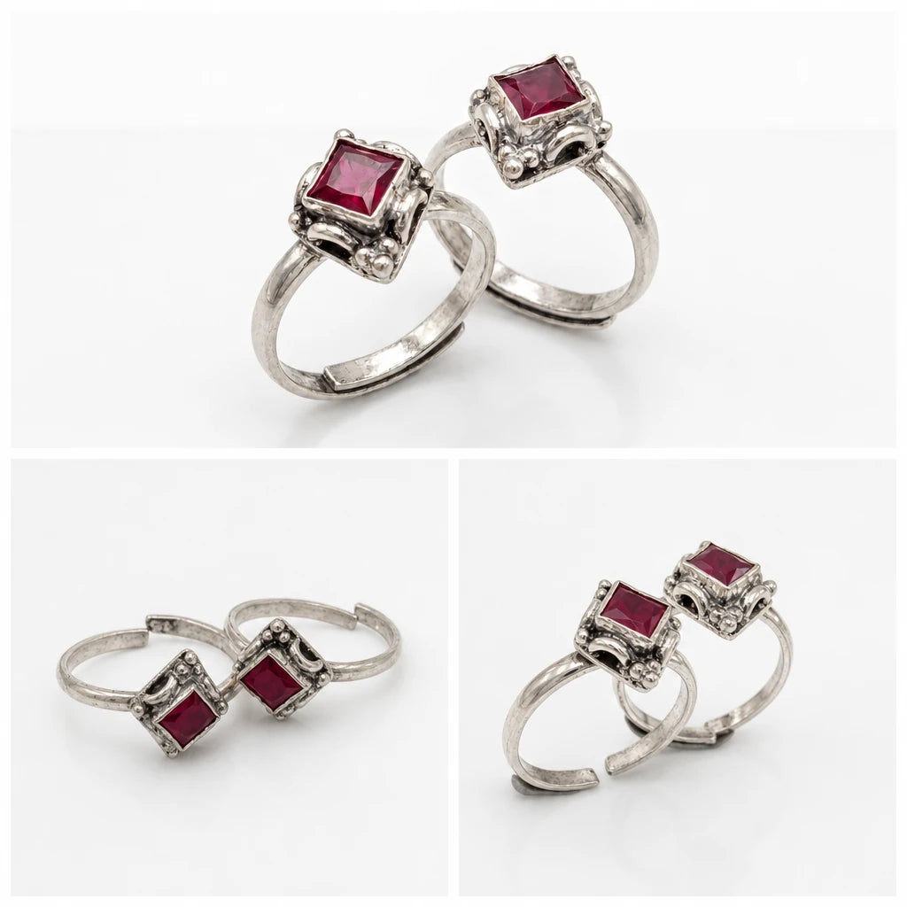 Ruby Vintage Toe Rings