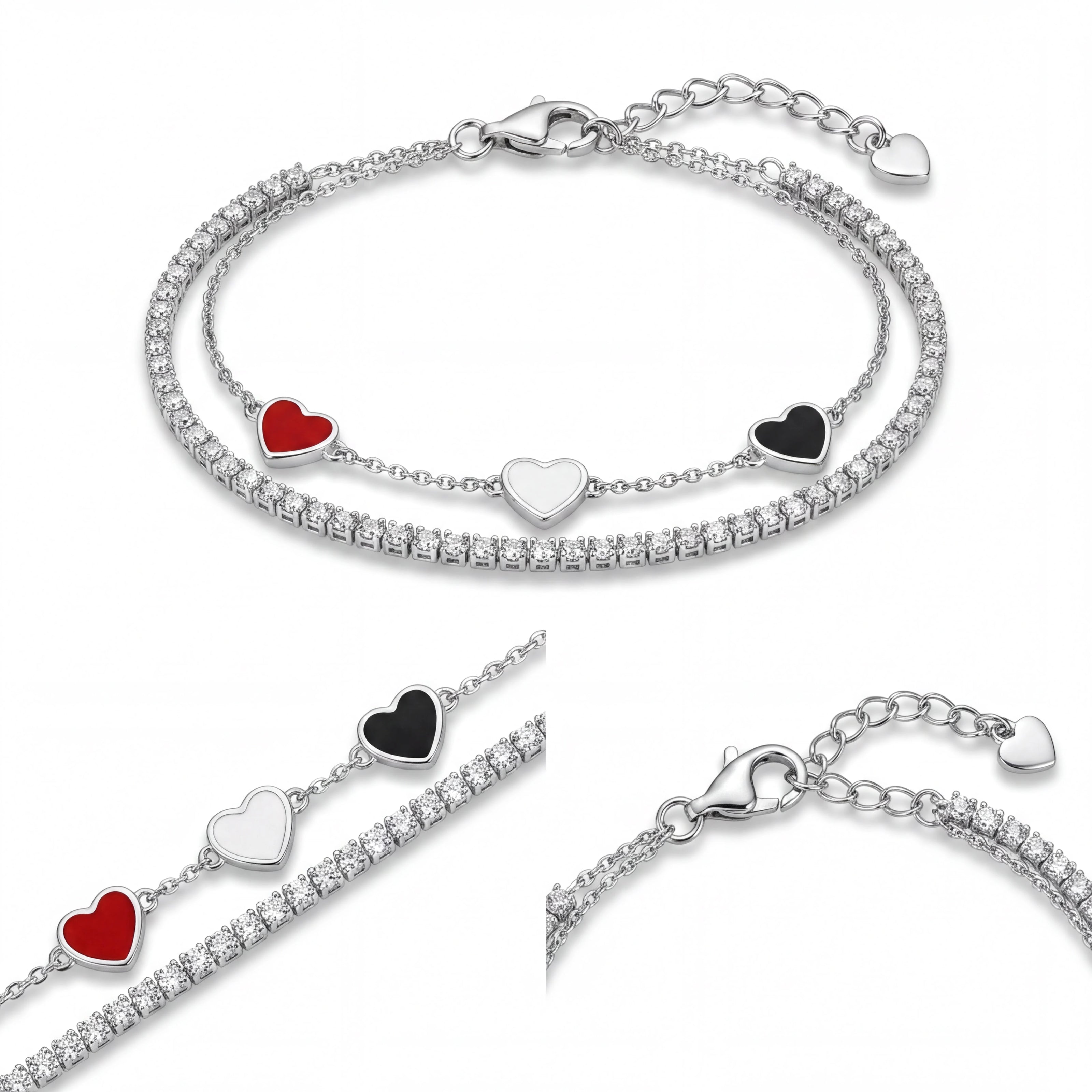 Dual-Row Heart Bracelet — 4