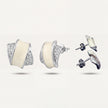 Ivory Ribbon Studs — 4
